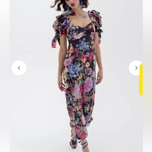 Selkie Floral Midi Dress - Multicolor